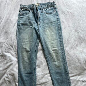Madewell Perfect Vintage Jeans 29 Raw Hem Light Wash